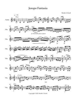 Joropo Fantasia; for Violin Solo