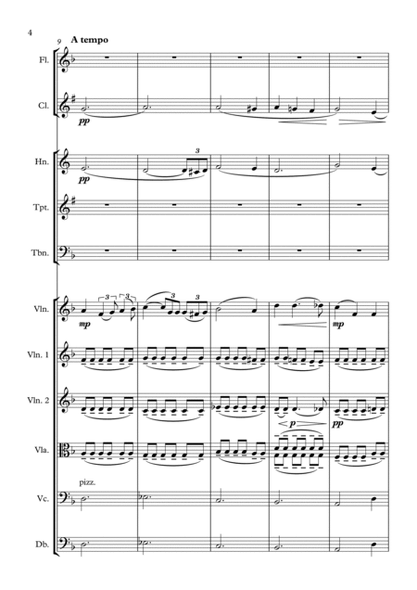 Fauré - Aprés un Réve - Arranged for solo violin, small wind section and strings. Great for schoo image number null
