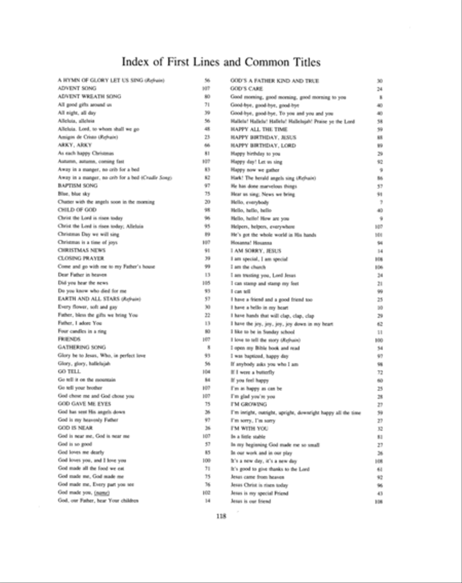 Little Ones Sing Praise: Christian Songs for Young Children Unison Choir scores gallery preview page 14