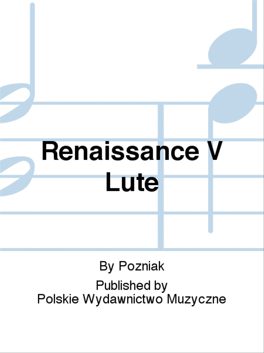 Renaissance V Lute SSA scores gallery preview page 1