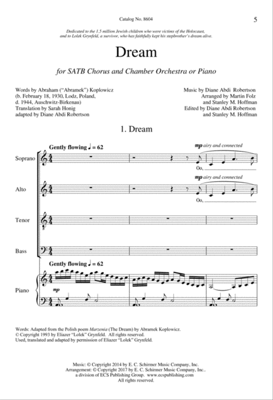 Dream 4-Part scores gallery preview page 5