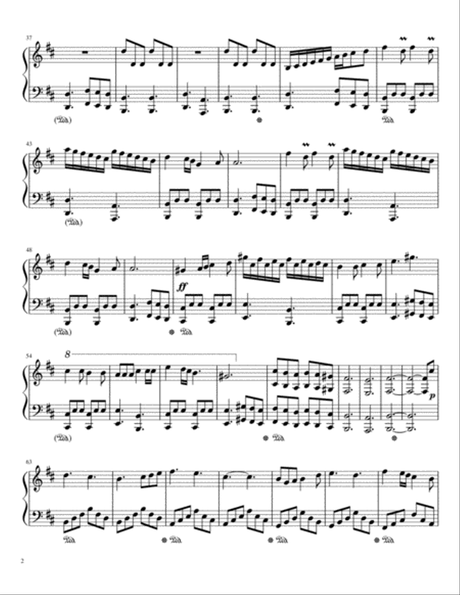 Une Nuit Orageuse Piano Solo scores gallery preview page 2