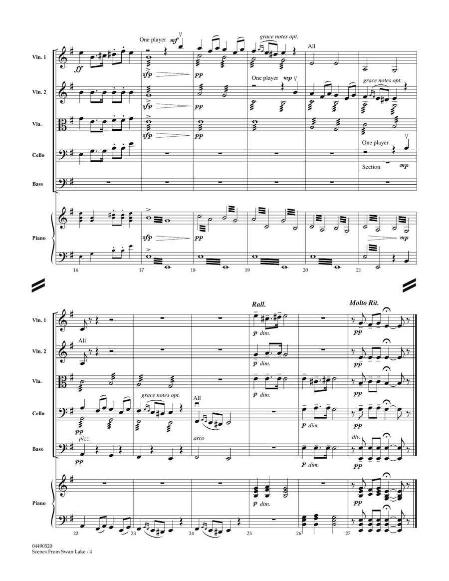 Scenes from Swan Lake - Full Score Orchestra scores gallery preview page 4