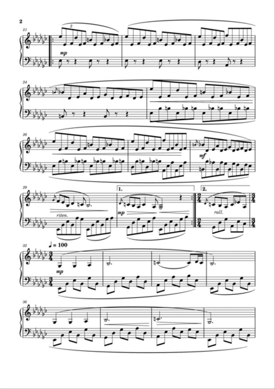 Frost in the Forest Piano Solo scores gallery preview page 2