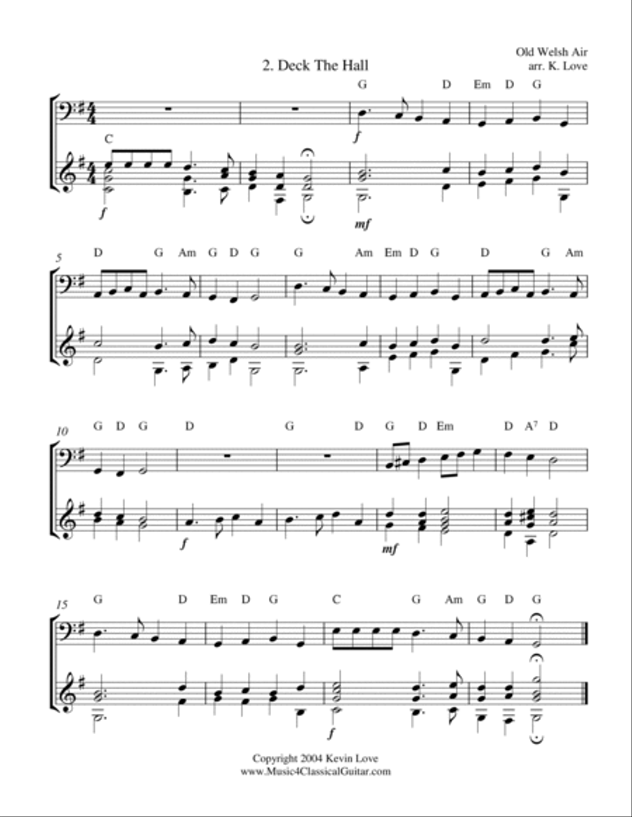 A Christmas Primer (Cello and Guitar) - Score and Parts String Duet scores gallery preview page 2
