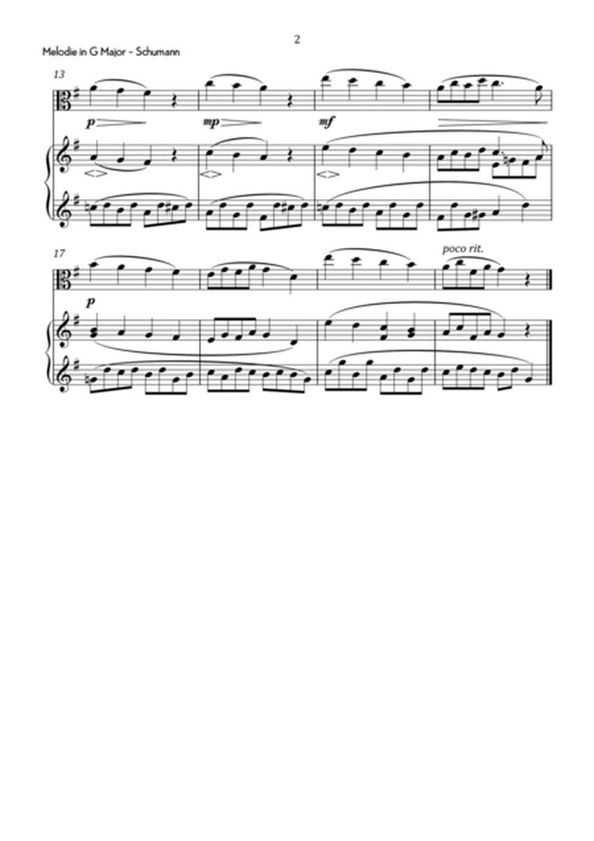 Schumann - Melodie (Melody) in G Major - Easy image number null