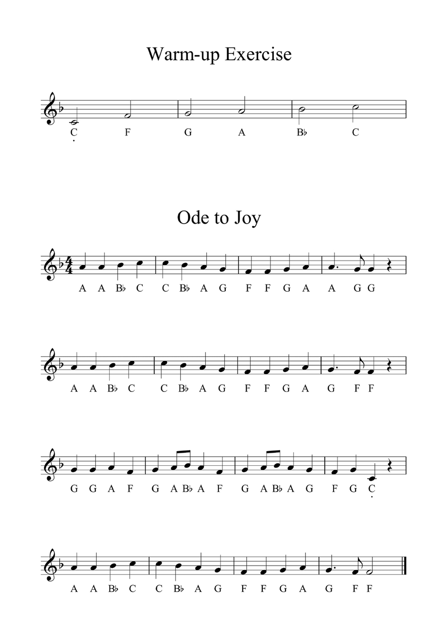 Easy Recorder Lessons Easy Recorder Lessons Recorder scores gallery preview page 4