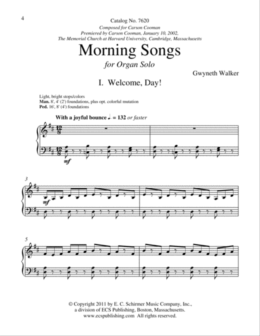 Morning Songs Organ scores gallery preview page 10