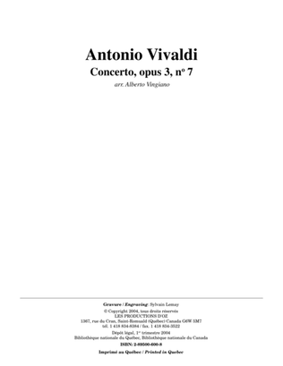 Book cover for Concerto, no 9, RV 230