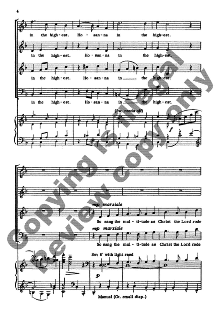 When Christ Rode Into Jerusalem 4-Part scores gallery preview page 18