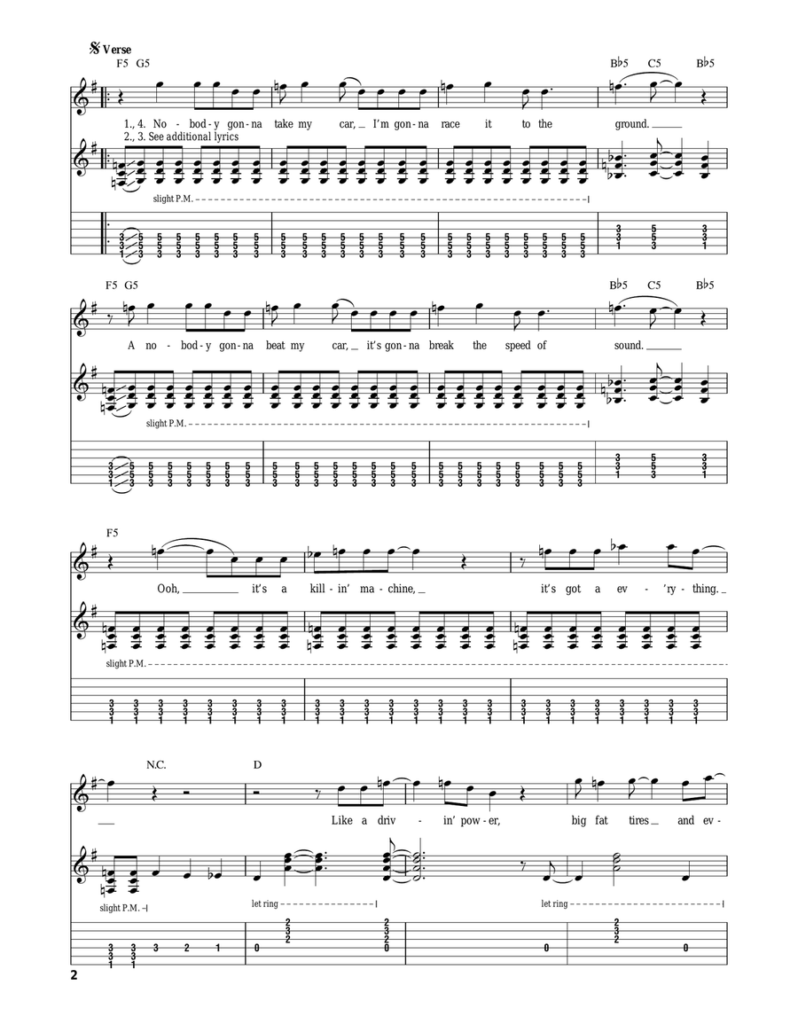Highway Star Acoustic Guitar scores gallery preview page 2