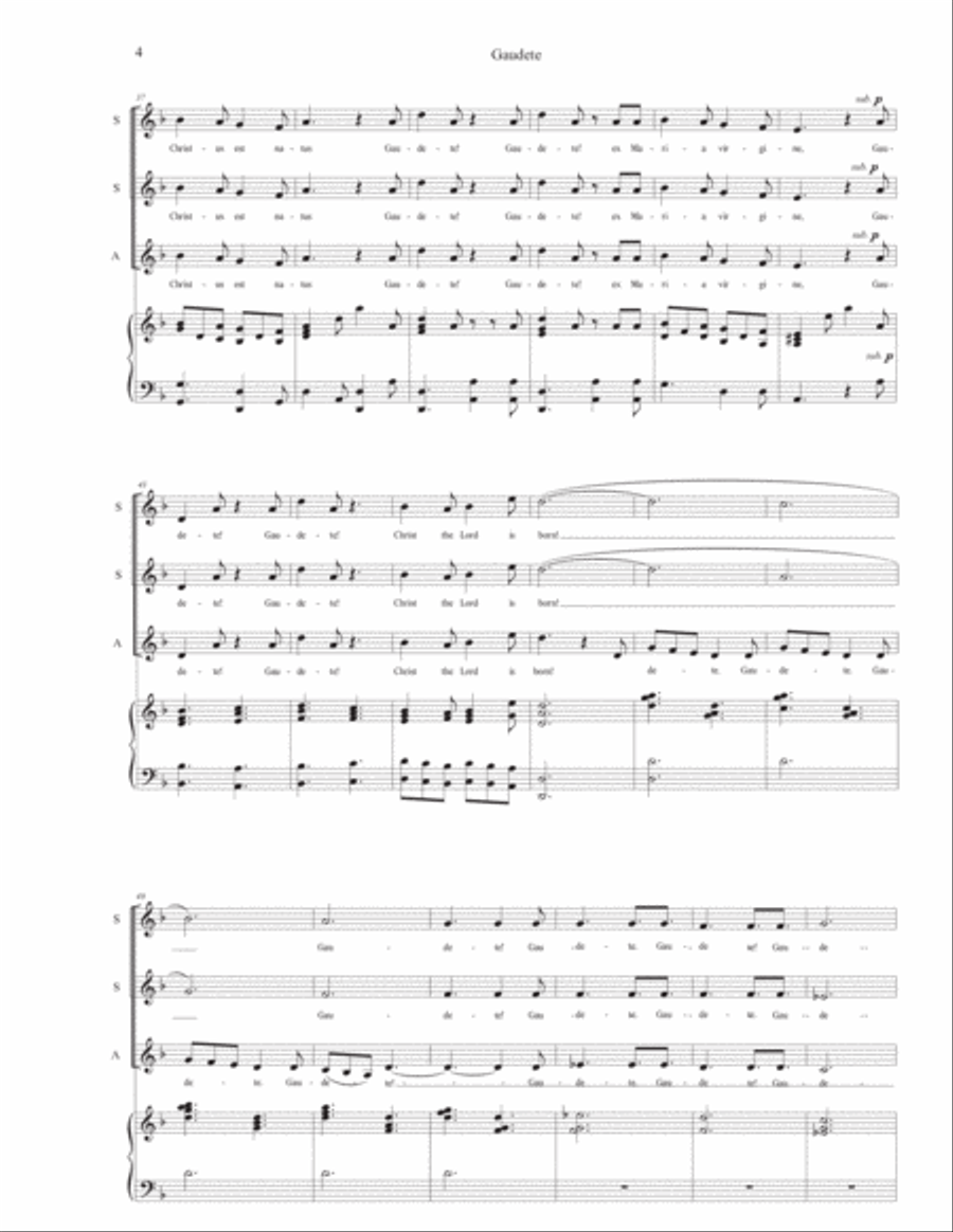 Gaudete SSA scores gallery preview page 4