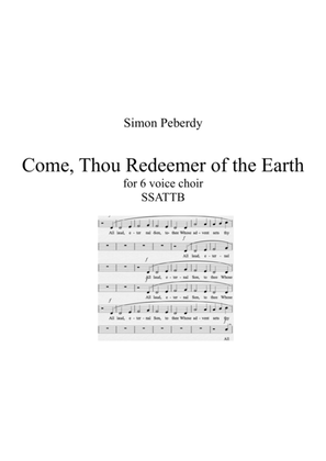 "Come, Thou Redeemer" Advent/Christmas carol for choir SSATTB, traditional arr. Simon Peberdy