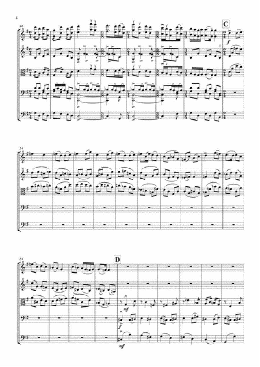 Welsh Folk Song Suite for string orchestra String Orchestra scores gallery preview page 4