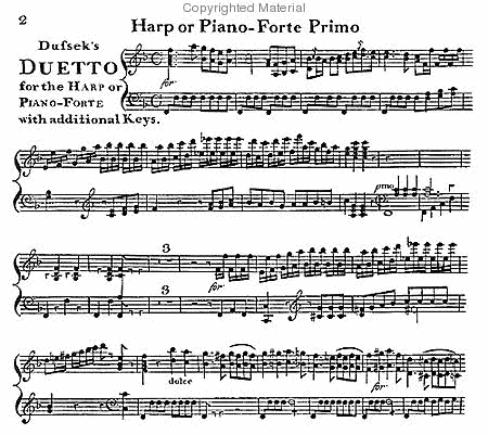 Duetto for harp and piano or for two pianos. c. 1796