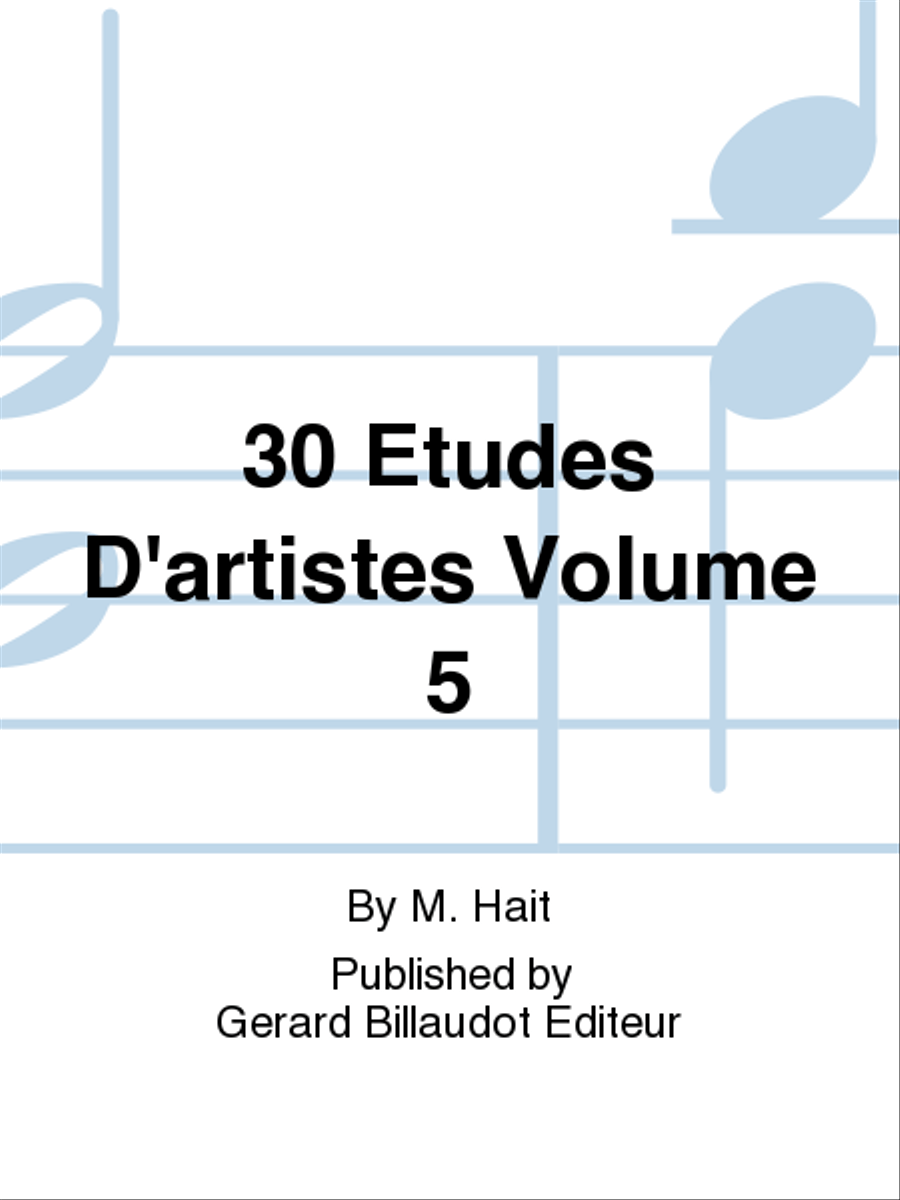 30 Etudes D'Artistes Vol. 5 Violin Solo - Sheet Music