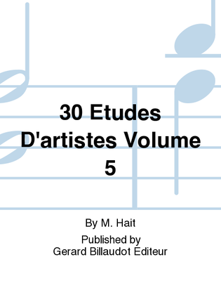 Book cover for 30 Etudes D'Artistes Vol. 5