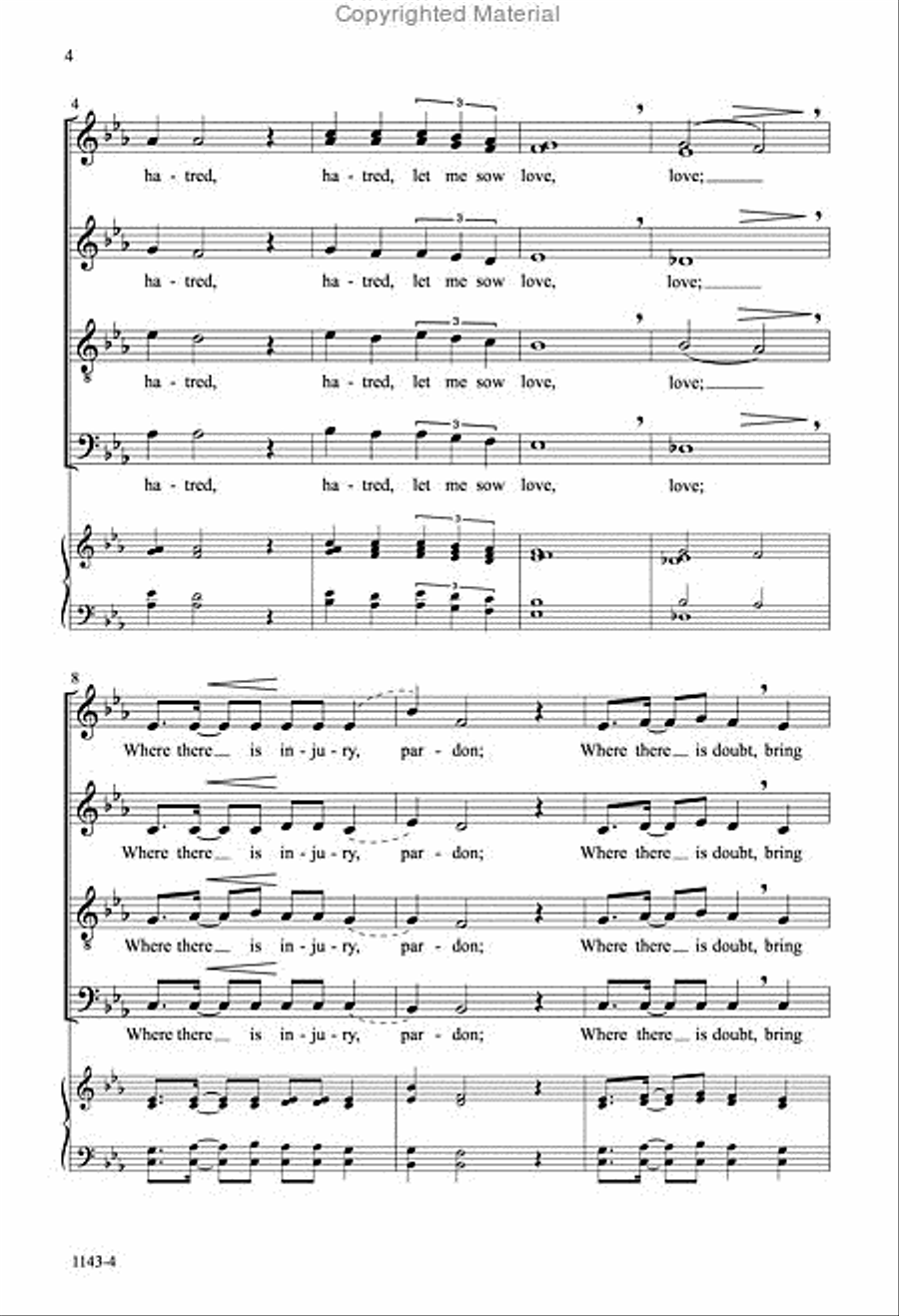 Prayer - SSATB Octavo SSATB scores gallery preview page 3