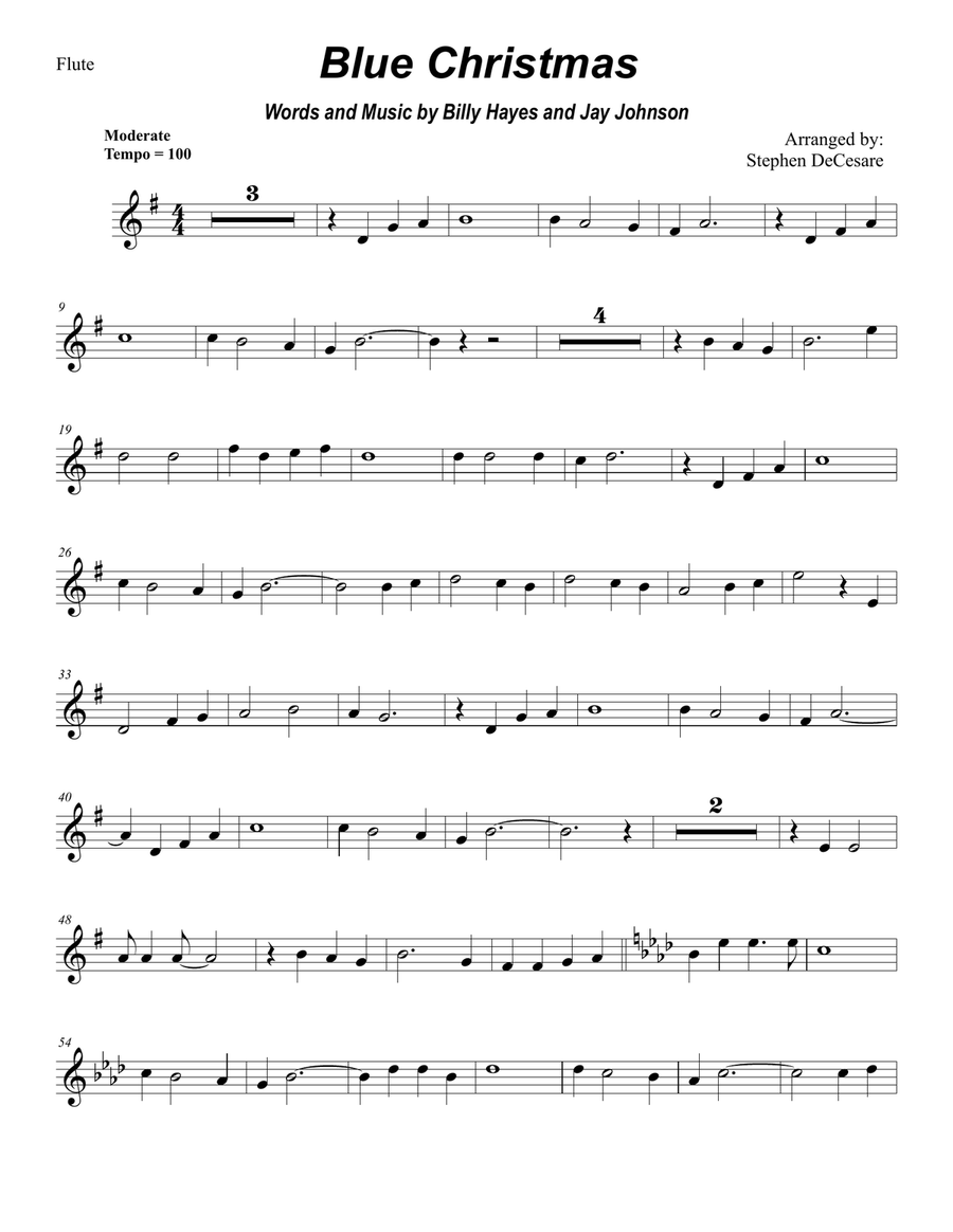 Blue Christmas Woodwind Duet scores gallery preview page 6