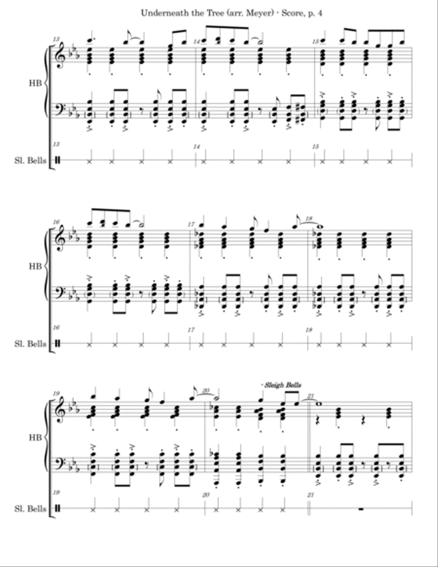 Underneath The Tree Handbell Choir scores gallery preview page 4