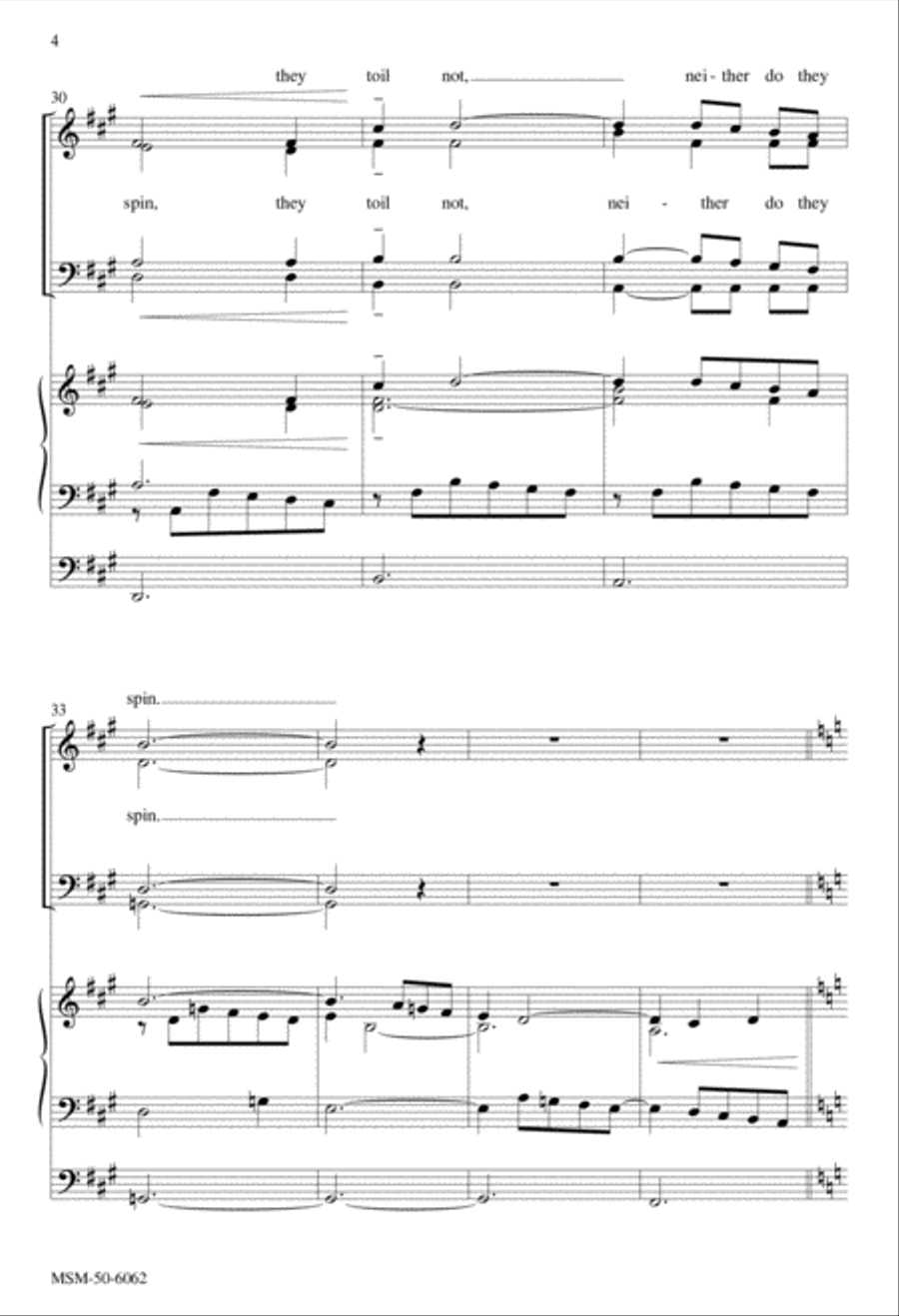 Consider the Lilies Divisi scores gallery preview page 5