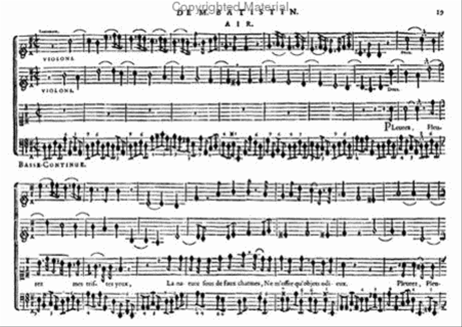 French cantatas I & II voices and continuo. Book III Voice scores gallery preview page 3