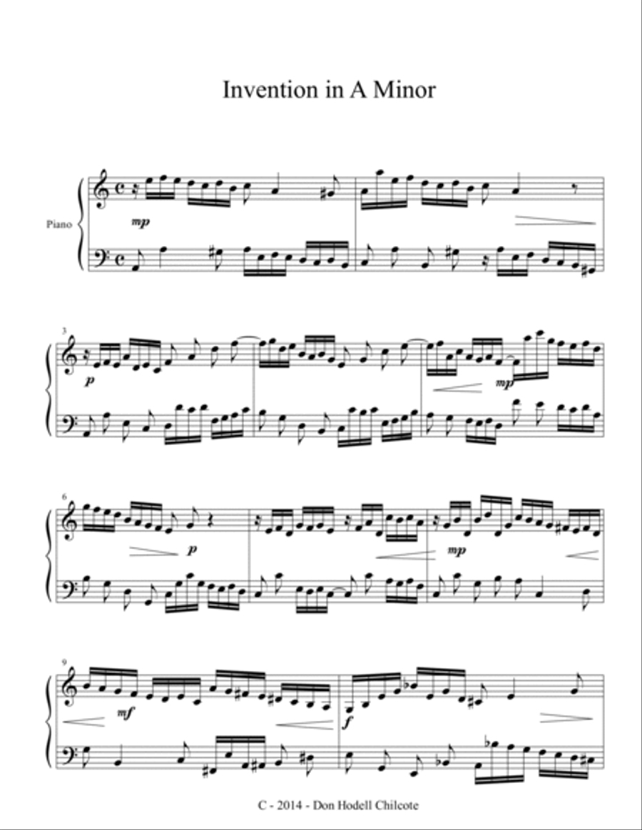 Invention In A Minor Small Ensemble scores gallery preview page 2