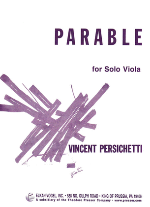 Book cover for Parable For Solo Viola