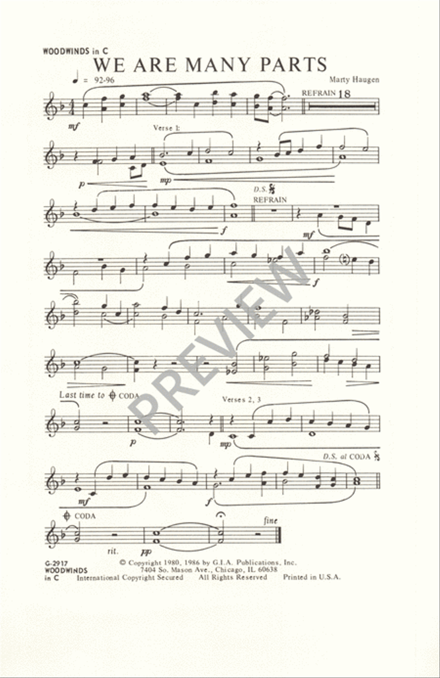 We Are Many Parts - Haugen 4-Part scores gallery preview page 10