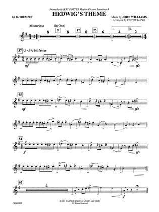 Book cover for Hedwig's Theme (from Harry Potter): 1st B-flat Trumpet