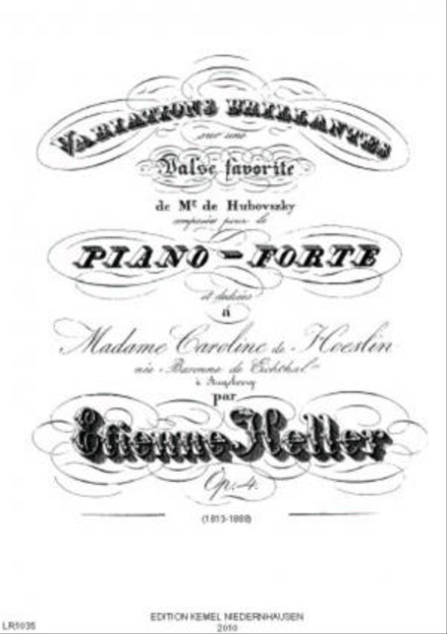 Variations brillantes sur une valse favorite de Mr. de Hubovzky Piano Solo scores gallery preview page 1