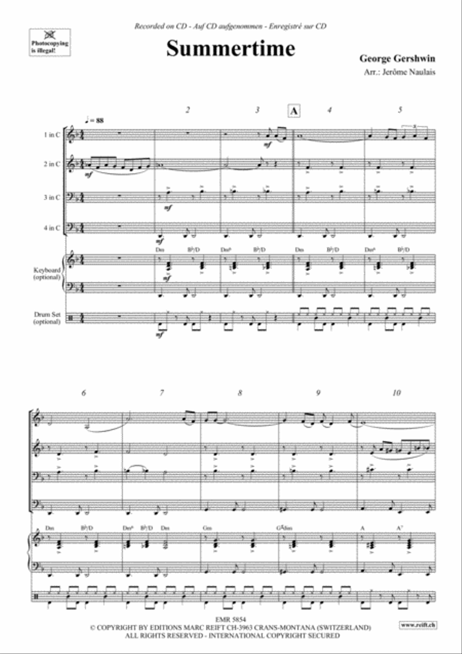 Summertime Summertime Brass Ensemble scores gallery preview page 3