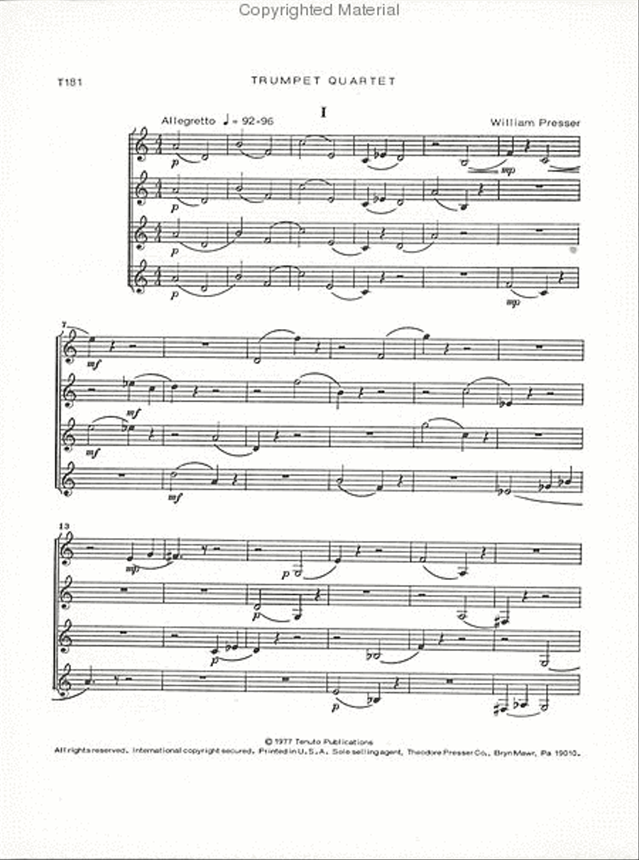 Trumpet Quartet Trumpet Quartet Trumpet scores gallery preview page 2