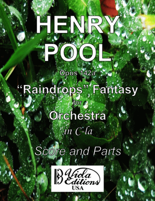 Opus 142a, "Raindrops", Fantasy for Orchestra in C-la (Score & Parts)