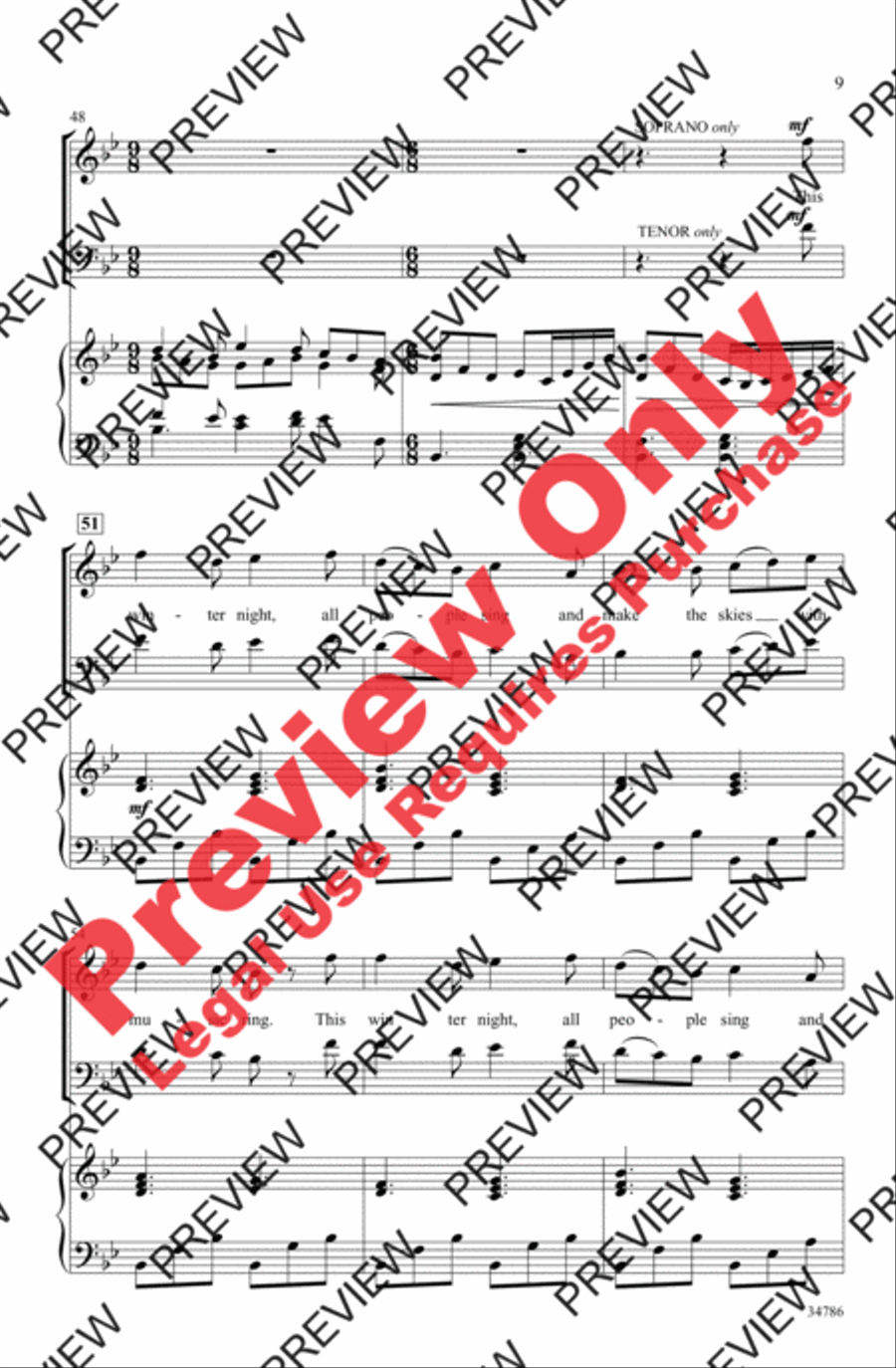 A Vaughan Williams Christmas 4-Part scores gallery preview page 8
