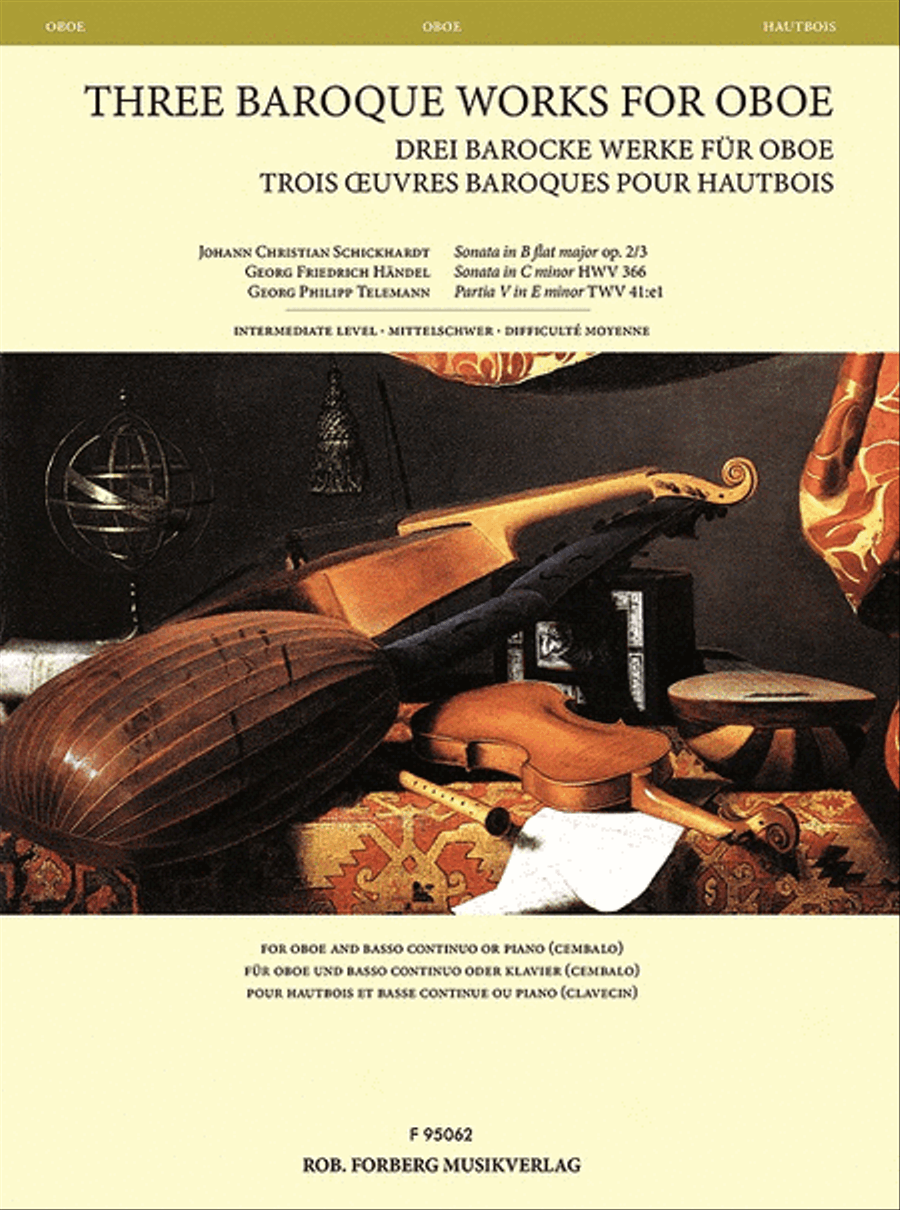 Three Baroque Works for Oboe Piano scores gallery preview page 1