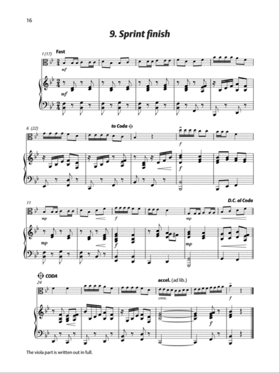 Viola Time Sprinters Piano Accompaniment Book