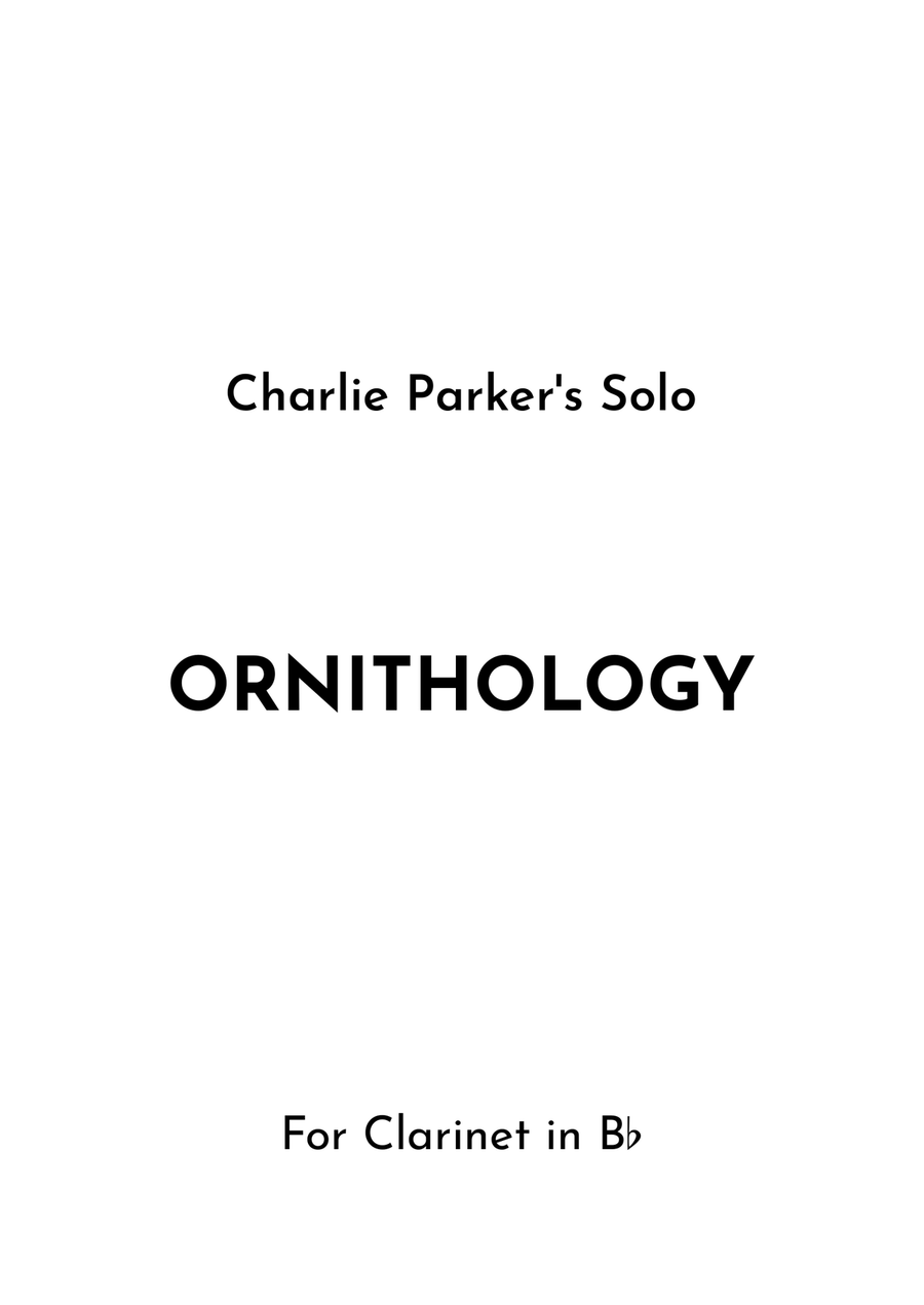 Ornithology Ornithology B-Flat Clarinet scores gallery preview page 1