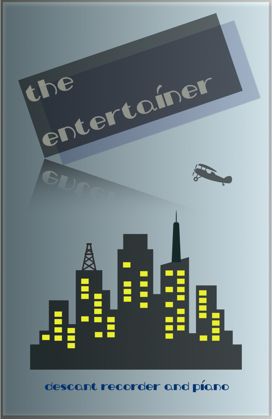 The Entertainer, by Scott Joplin, for Descant Recorder and Piano Soprano Recorder scores gallery preview page 1