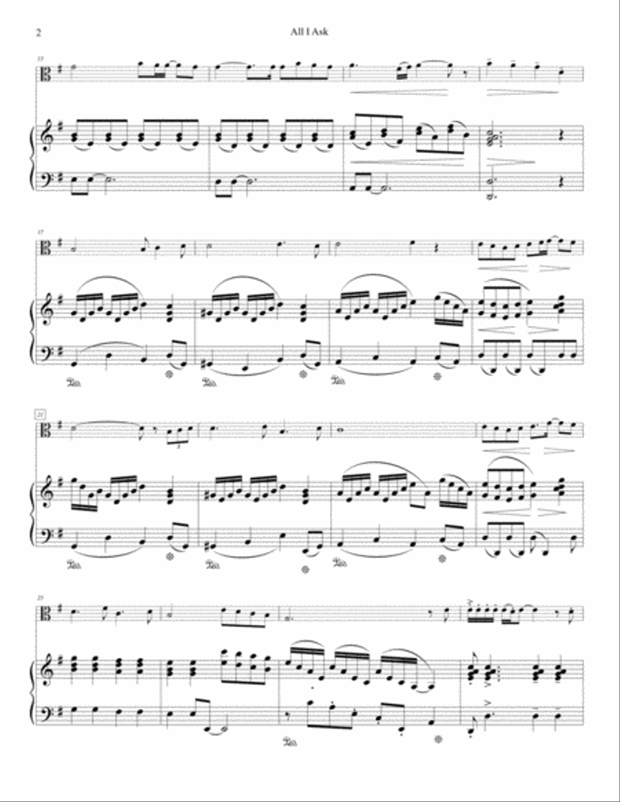 All I Ask Viola scores gallery preview page 2