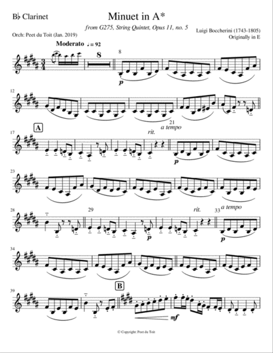 Menuett Von Boccherini Small Ensemble scores gallery preview page 2