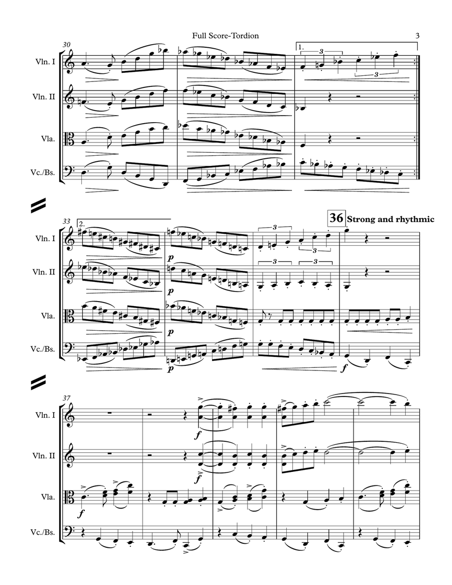 Tordion, from Renaissance Mix, for String Orchestra String Orchestra scores gallery preview page 3