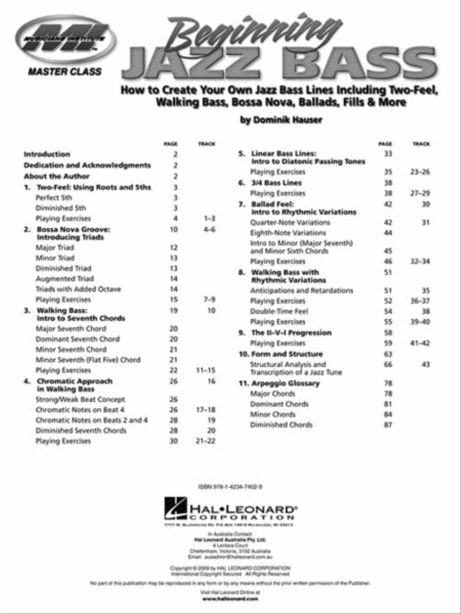 Beginning Jazz Bass Electric Guitar scores gallery preview page 2