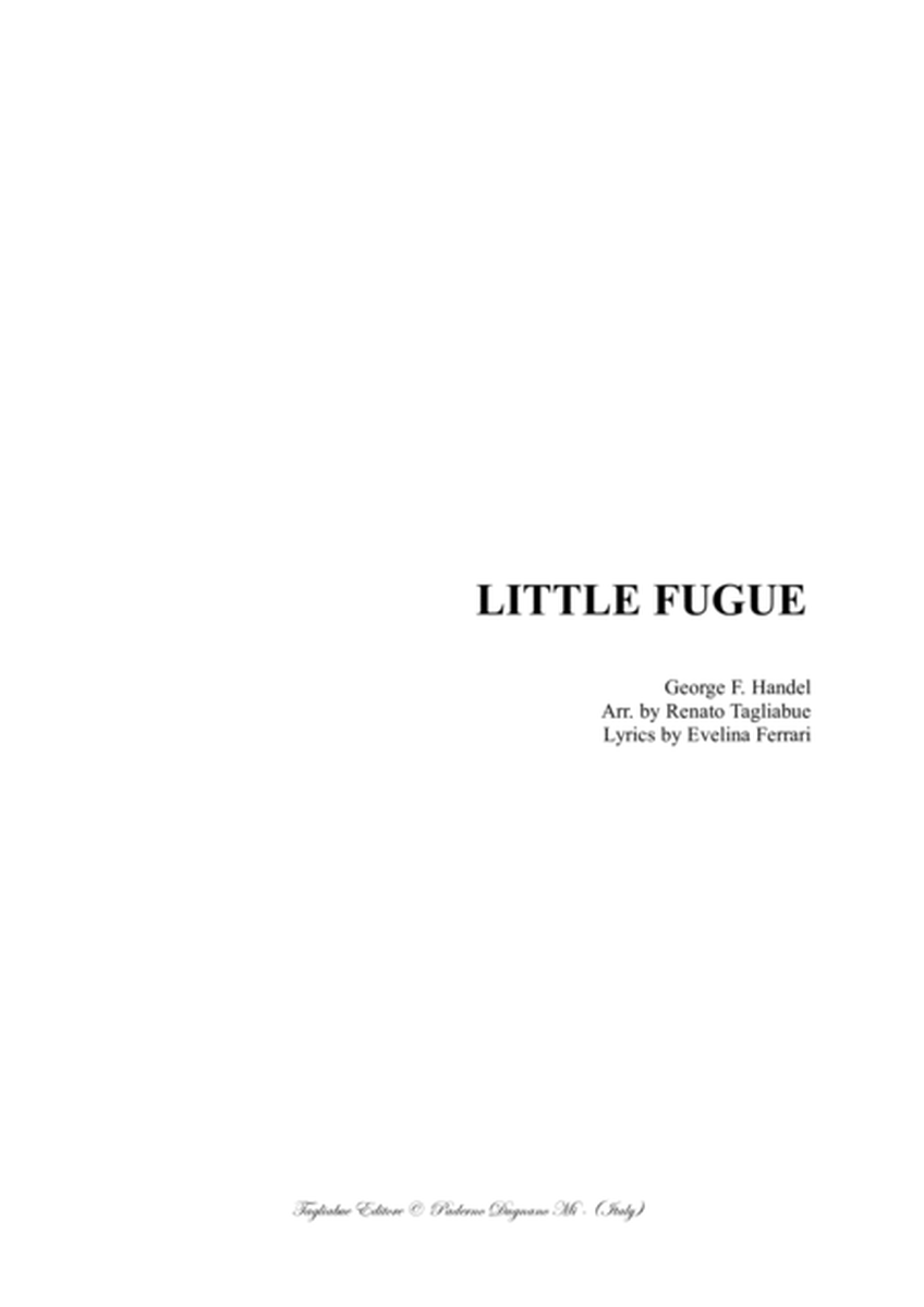 LITTLE FUGUE - by Handel - for SATB Choir in vocalization, or with italian Lyrics image number null