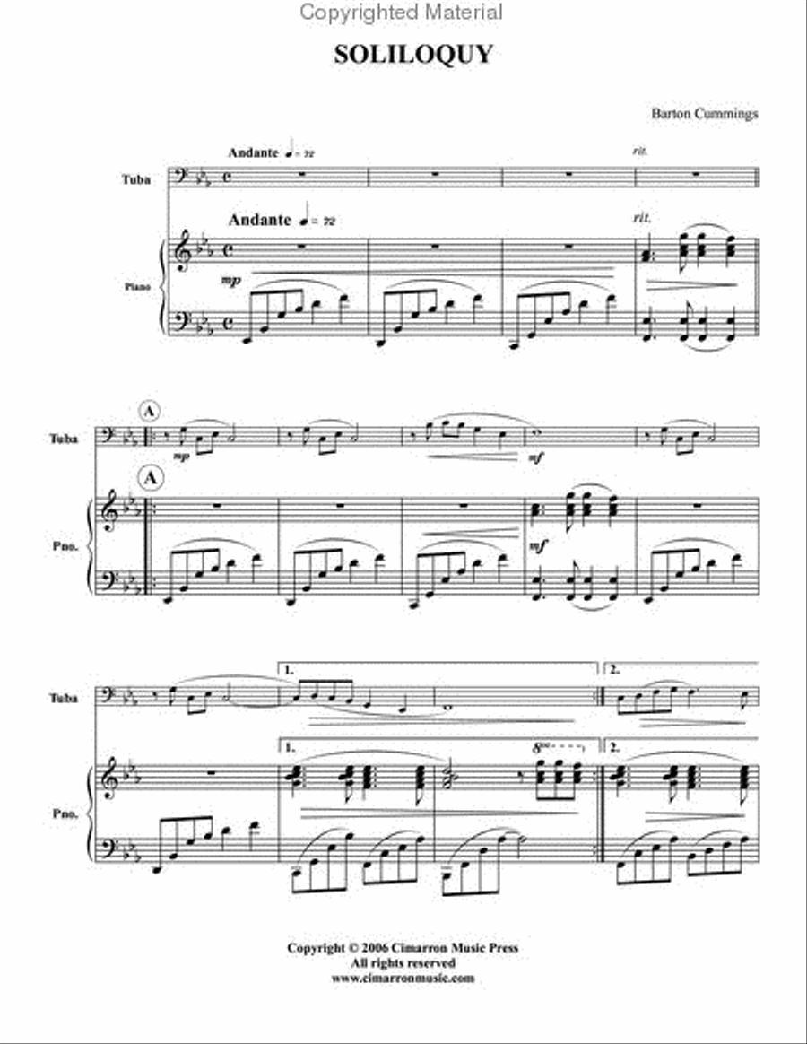 Soliloquy for Tuba Tuba scores gallery preview page 2