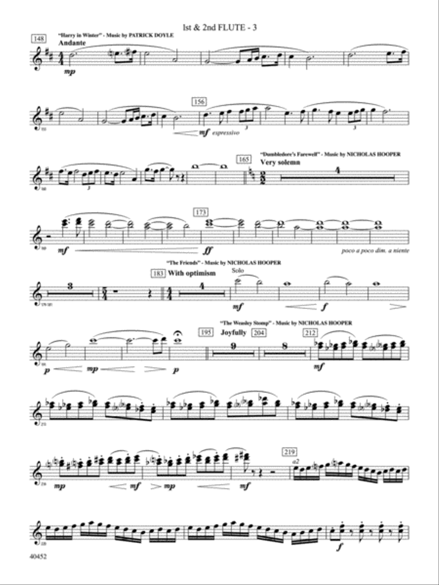 The Complete Harry Potter: Flute Full Orchestra scores gallery preview page 3