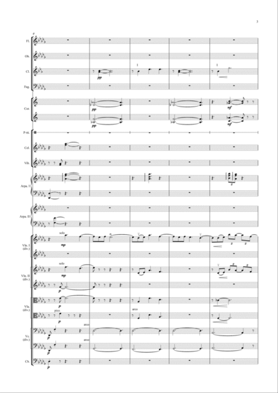 Clair de Lune for Chamber Orchestra Chamber Orchestra scores gallery preview page 3
