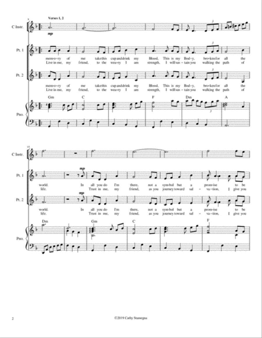 I Am the Lord (2-Part Choir, Chords, Optional C Instrument, Accompanied) 2-Part scores gallery preview page 4