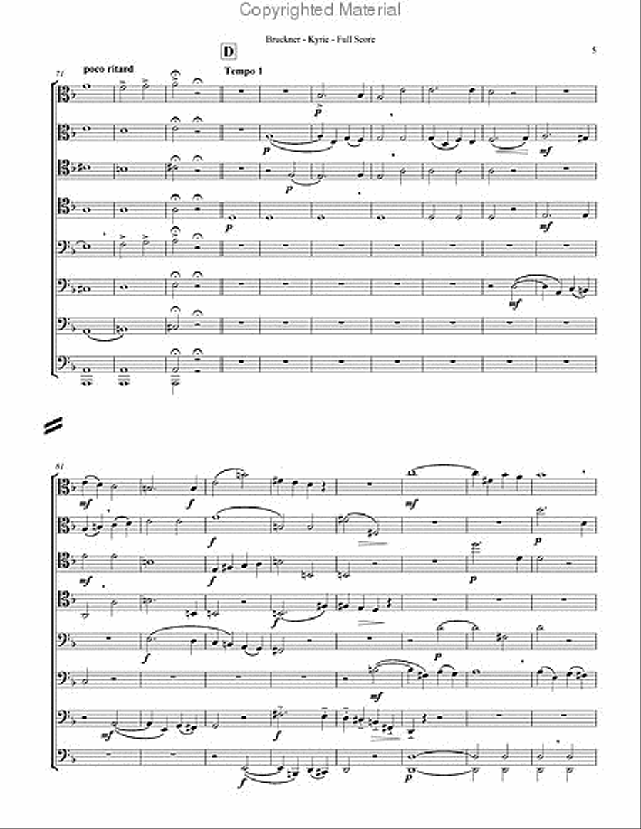 Kyrie from Mass No. 2 in E minor Trombone scores gallery preview page 3