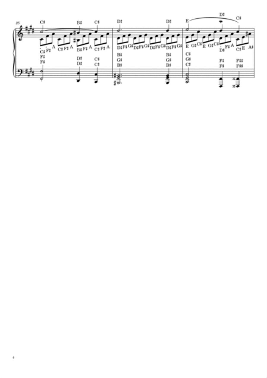 Moonlight Sonata (With Note Names) Piano Method scores gallery preview page 4